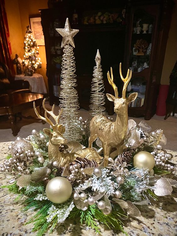 decoracion navidena con renos ideas creativas 9
