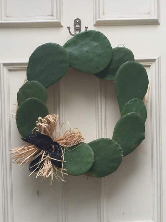 decoracion navidena creativa con cactus