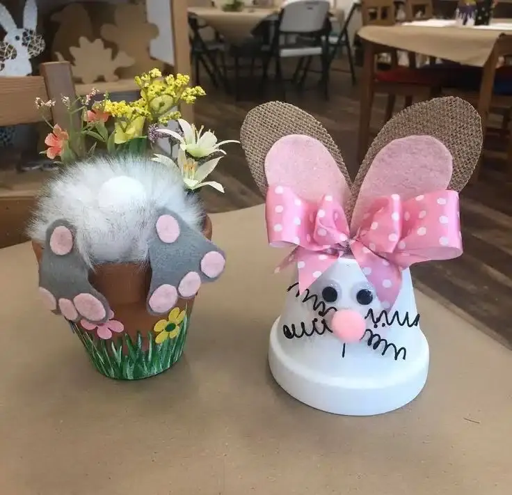 Ideas Únicas de Decoraciones de Pascua con Macetas de Terracota decoraciones de pascua con macetas de terracota 1