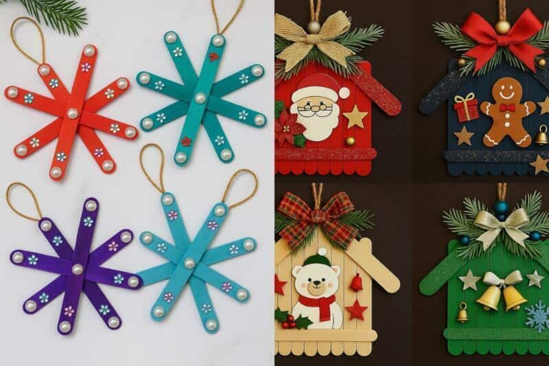 Decoraciones Navideñas Caseras con Palitos de Helado: Ideas Creativas, Fáciles y Económicas decoraciones navidenas con palitos de helado