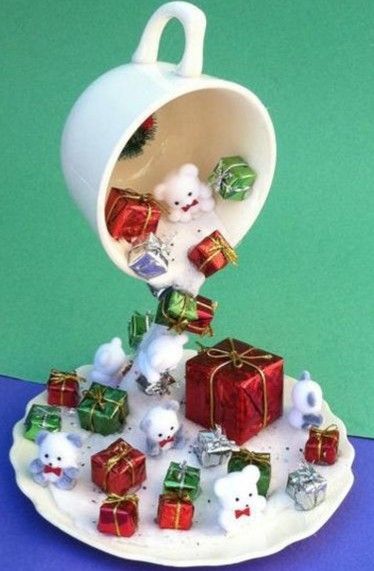 decoraciones navidenas con tazas flotantes 9