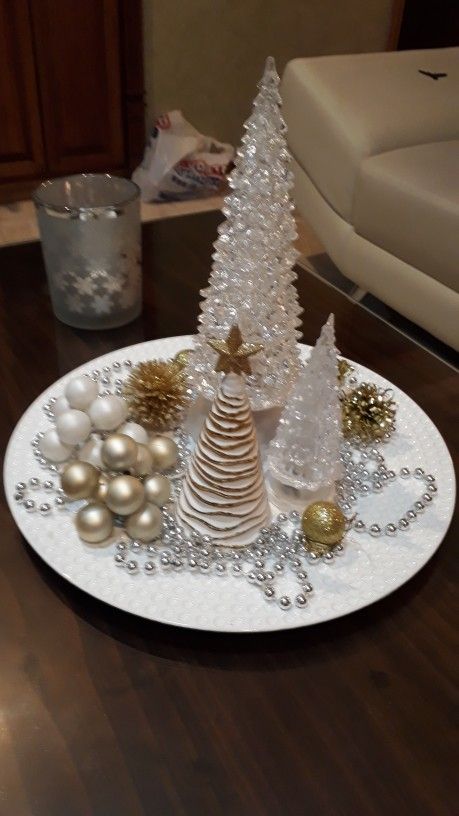 decoraciones navidenas en plata y oro 5