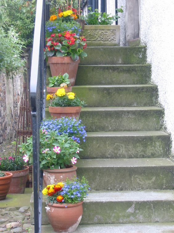 decorar escaleras con plantas 2