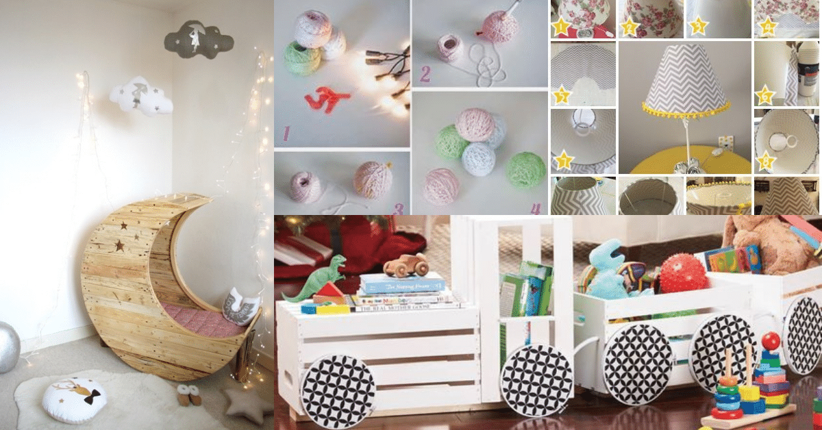 decorar la habitacion de un bebe con material reciclable