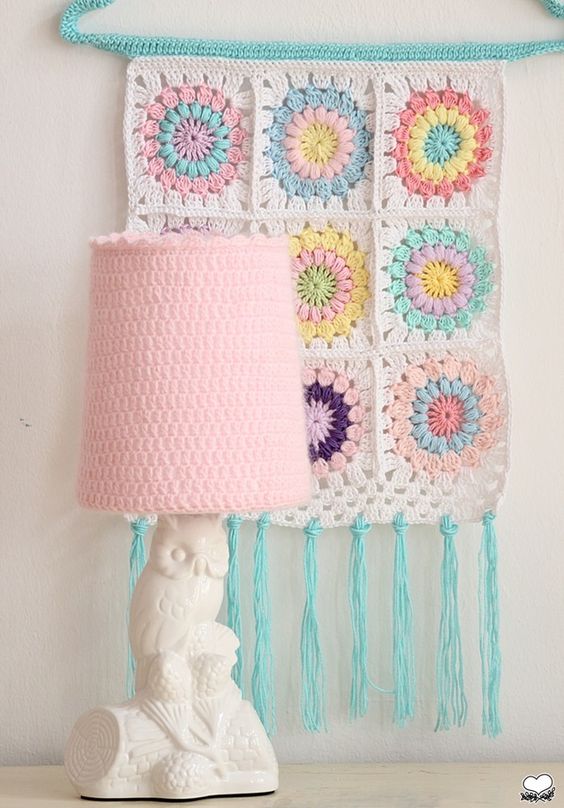 decorar la pared con crochet 5