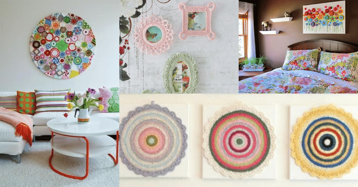 decorar la pared con crochet