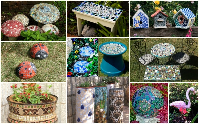 diy jardines con mosaico