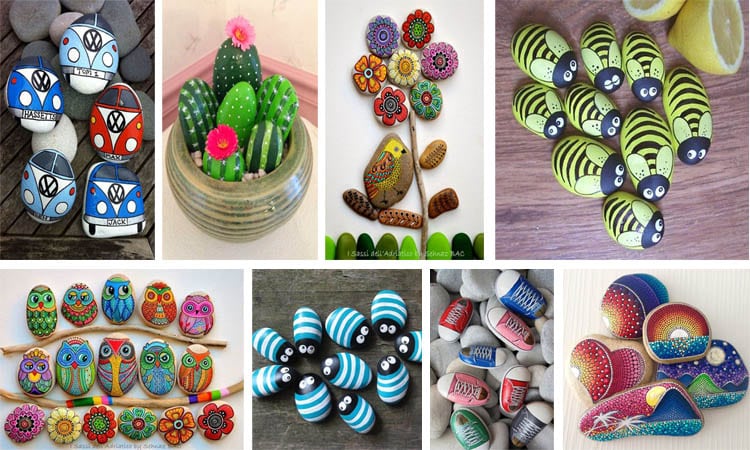 diy manualidades con piedras pintadas