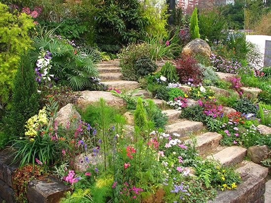 escaleras con piedras para decoracion de jardin 2