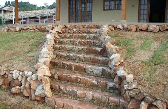 escaleras con piedras para decoracion de jardin 4