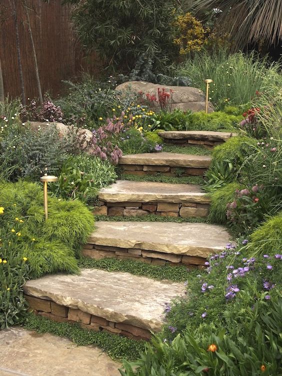 escaleras con piedras para decoracion de jardin 5