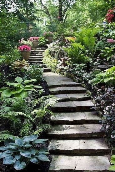 escaleras con piedras para decoracion de jardin 9