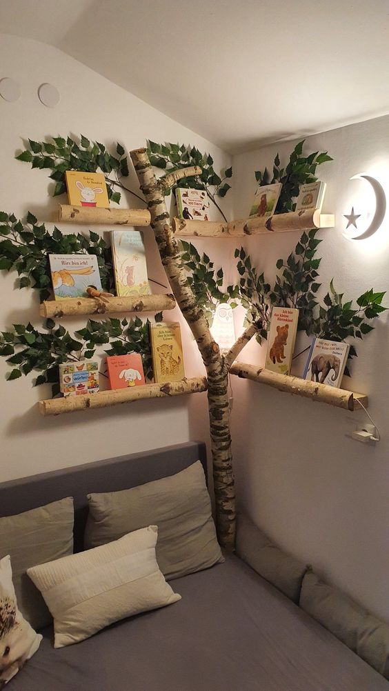 estanteria de arbol para libros