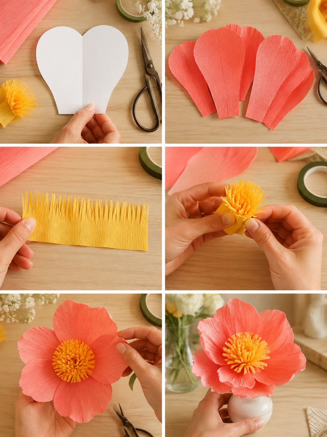 Flores de papel crepé muy fáciles de hacer Flores de papel crepé muy fáciles de hacer flores de papel crepe muy faciles de hacer 3