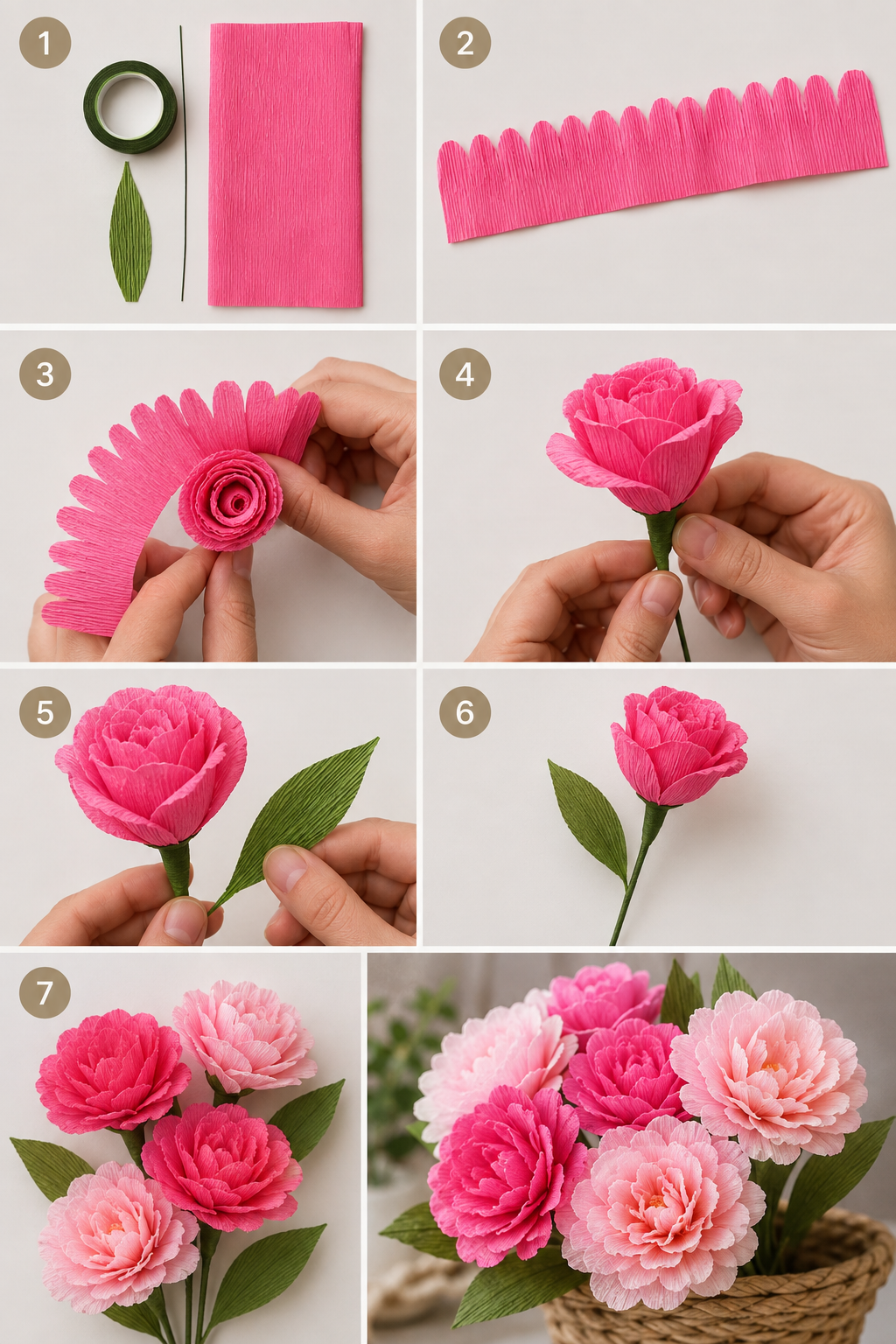 Flores de papel crepé muy fáciles de hacer Flores de papel crepé muy fáciles de hacer flores de papel crepe muy faciles de hacer 4
