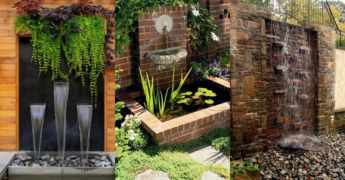 Fuentes De Jardines Exteriores Fuente De Pared Belfer Con Doble