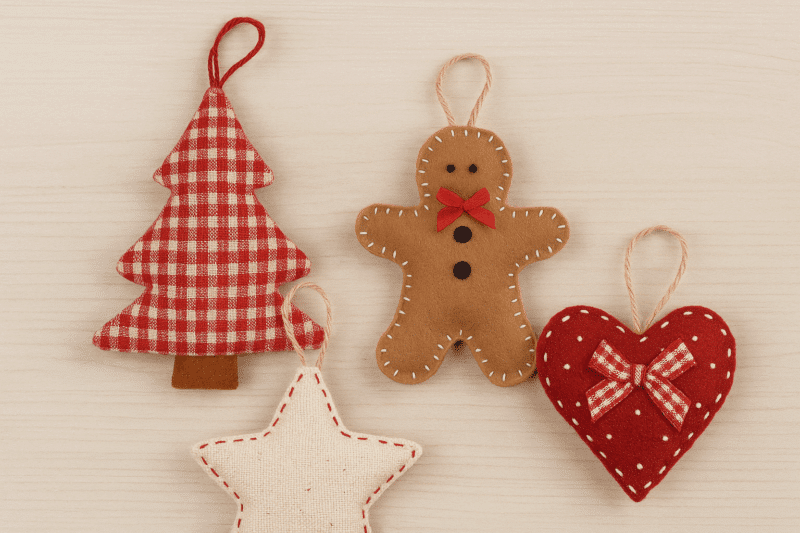 hacer adornos navidenos con retazos de tela 2