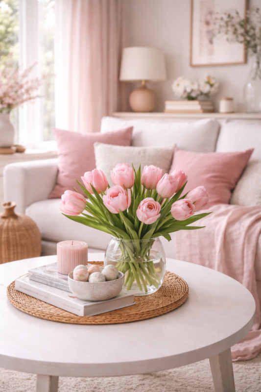 Hermosas ideas de decoración en color rosa para la primavera: transforma tu hogar con luz, textura y calma hermosas ideas de decoracion en color rosa para la primavera scaled