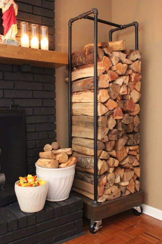 ideas almacenar madera de forma creativa 9