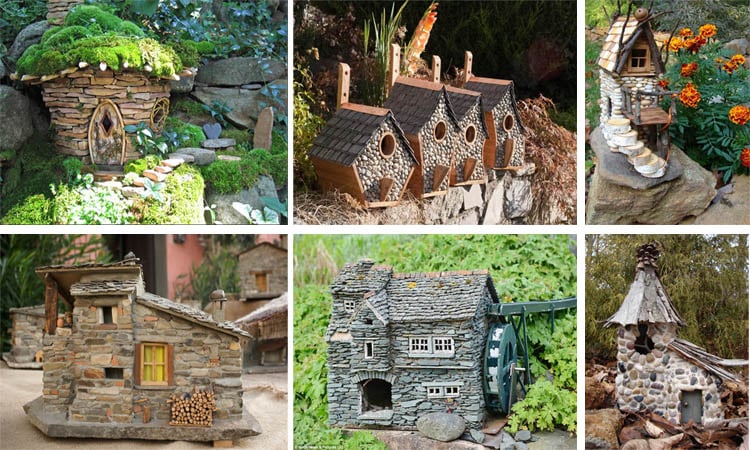 15+ Casas de Piedra en Miniatura para Hacer su Jardín Magnífico