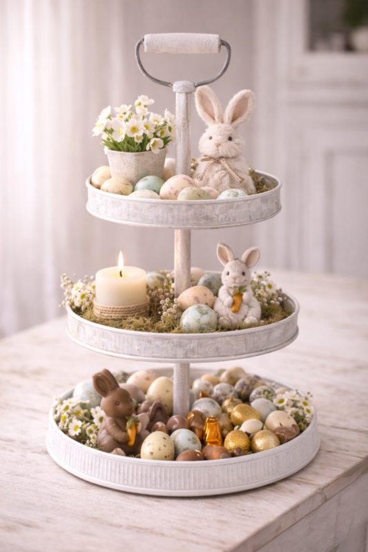 Ideas creativas para decorar bandejas de Pascua: composiciones elegantes y llenas de primavera ideas creativas para decorar bandejas de pascua 1 scaled