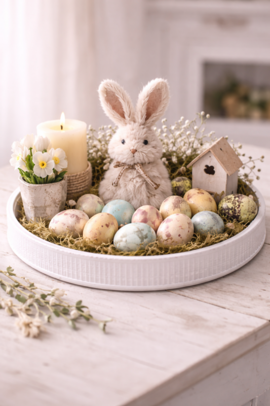 Ideas creativas para decorar bandejas de Pascua: composiciones elegantes y llenas de primavera ideas creativas para decorar bandejas de pascua 2 scaled