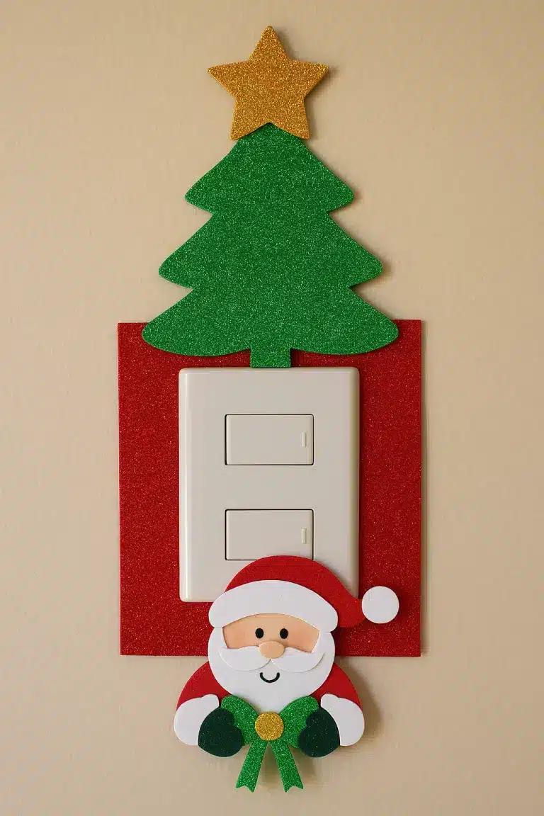 ideas creativas para decorar tu interruptor de luz para navidad 3