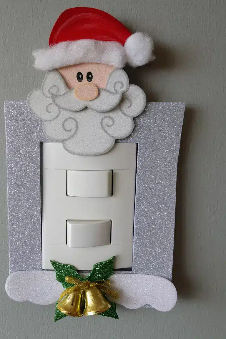 ideas creativas para decorar tu interruptor de luz para navidad 6