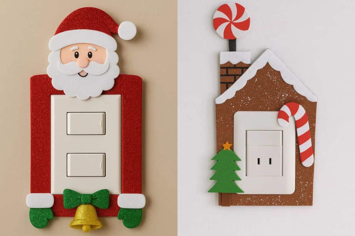 ideas creativas para decorar tu interruptor de luz para navidad