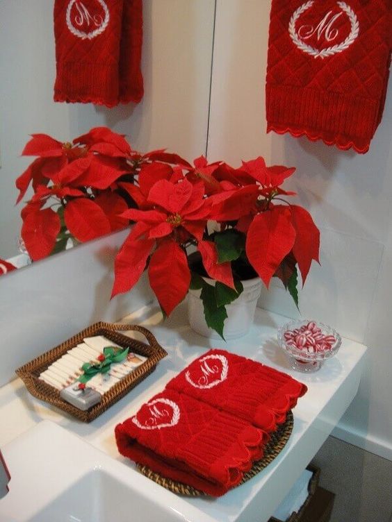 ideas de decoracion de bano para navidad 1