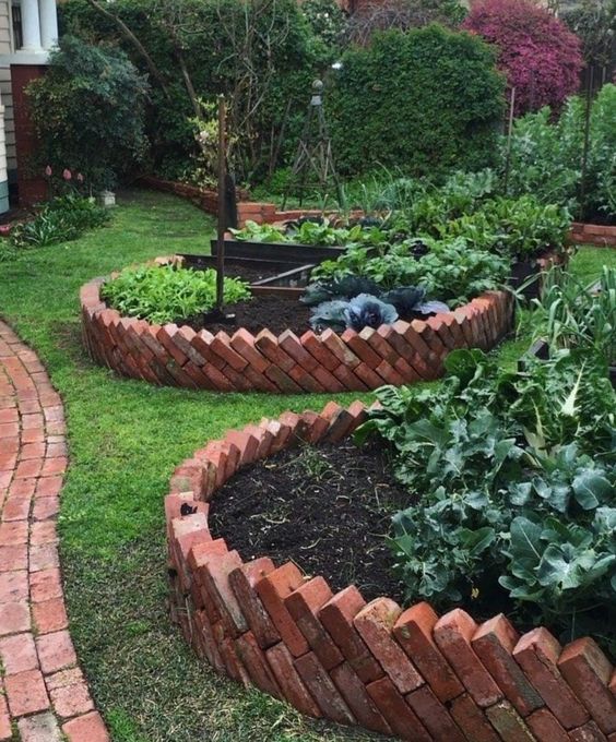 ideas de decoracion de jardines con ladrillos 1