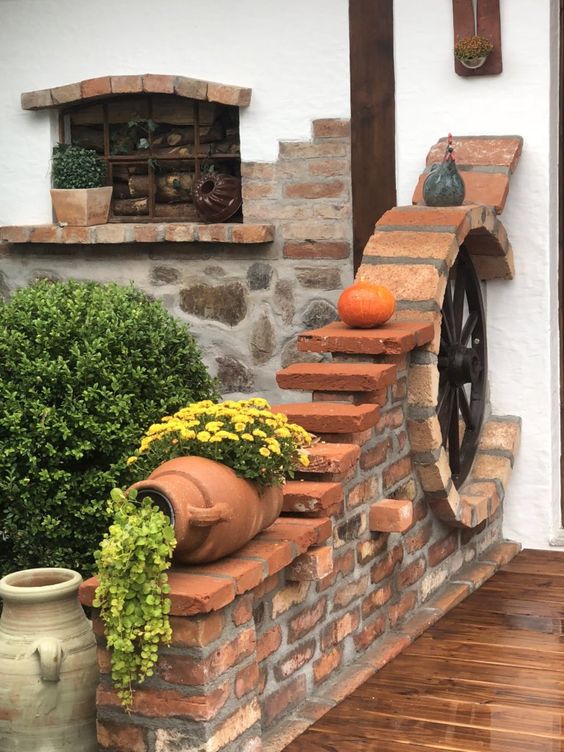 ideas de decoracion de jardines con ladrillos 2