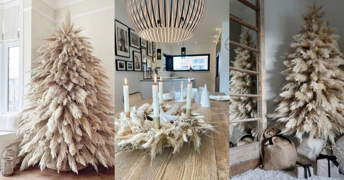 ideas de decoracion navidena con pampas 11