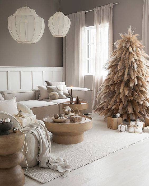 ideas de decoracion navidena con pampas 9