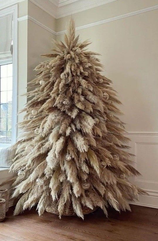 ideas de decoracion navidena con pampas