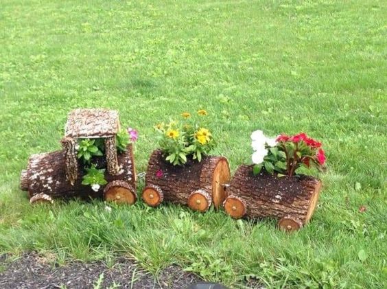 ideas de jardineras de tren para tu jardin 6