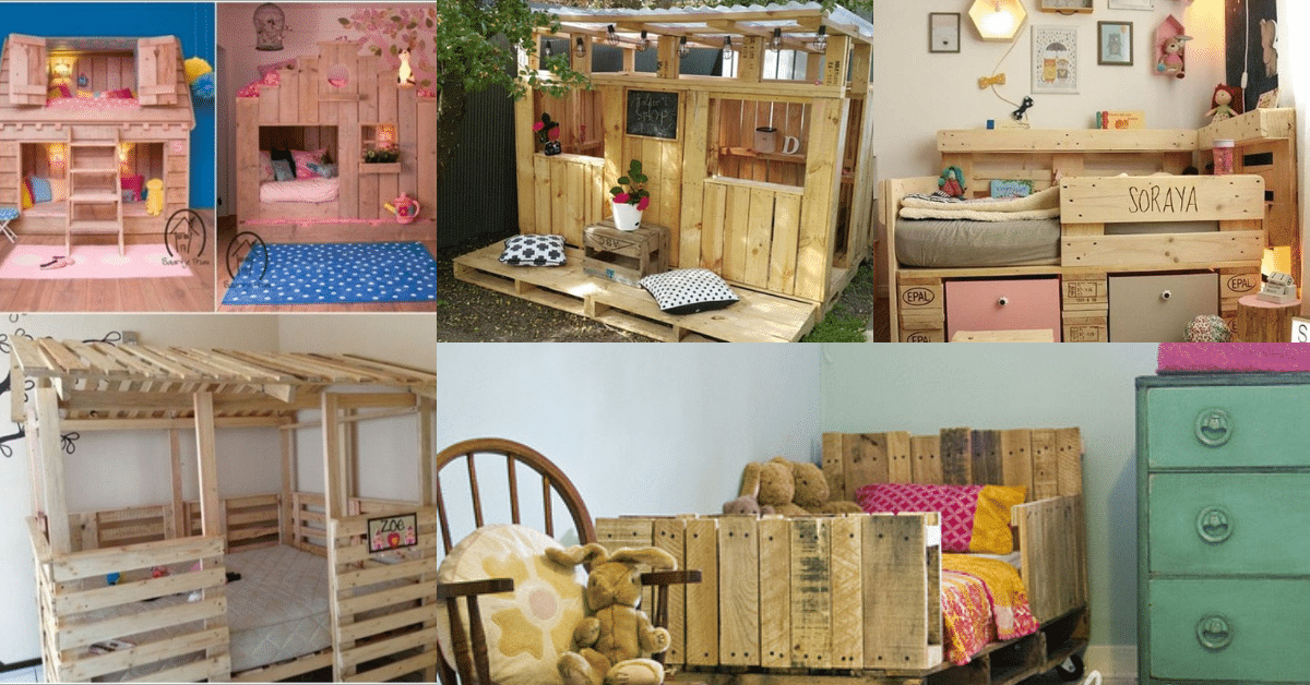 ideas de muebles infantiles hechos con palets