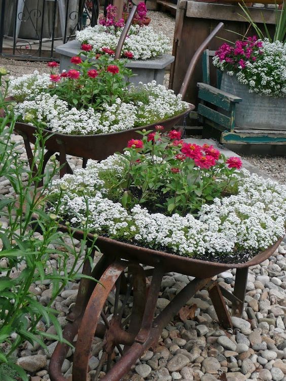 ideas de proyectos de jardin con carretilla 11