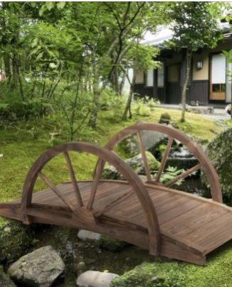 ideas de puentes decorativos para el jardin 6