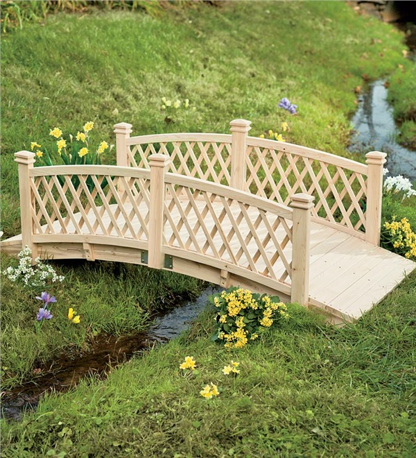 ideas de puentes decorativos para el jardin