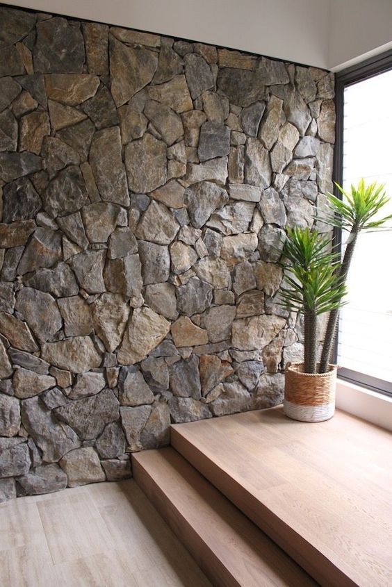 ideas decorar las paredes con piedras 6
