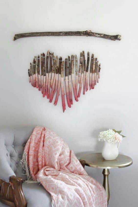 ideas diy de corazon de madera rustica 5