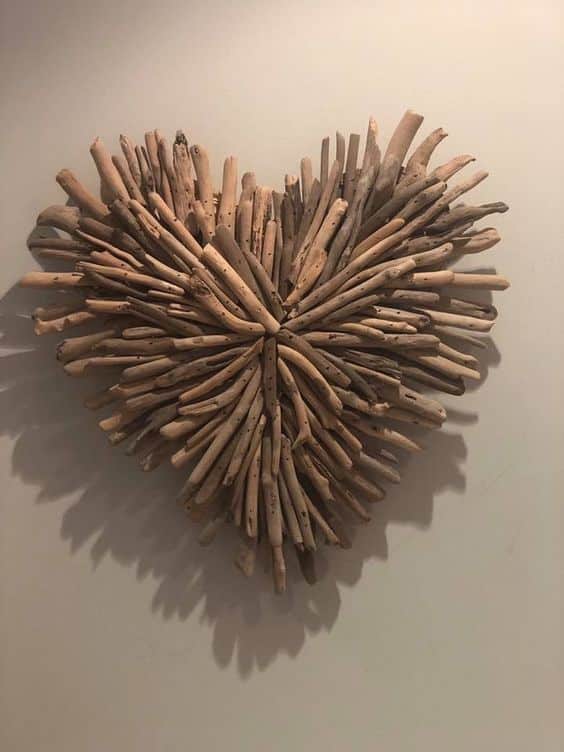 ideas diy de corazon de madera rustica 8