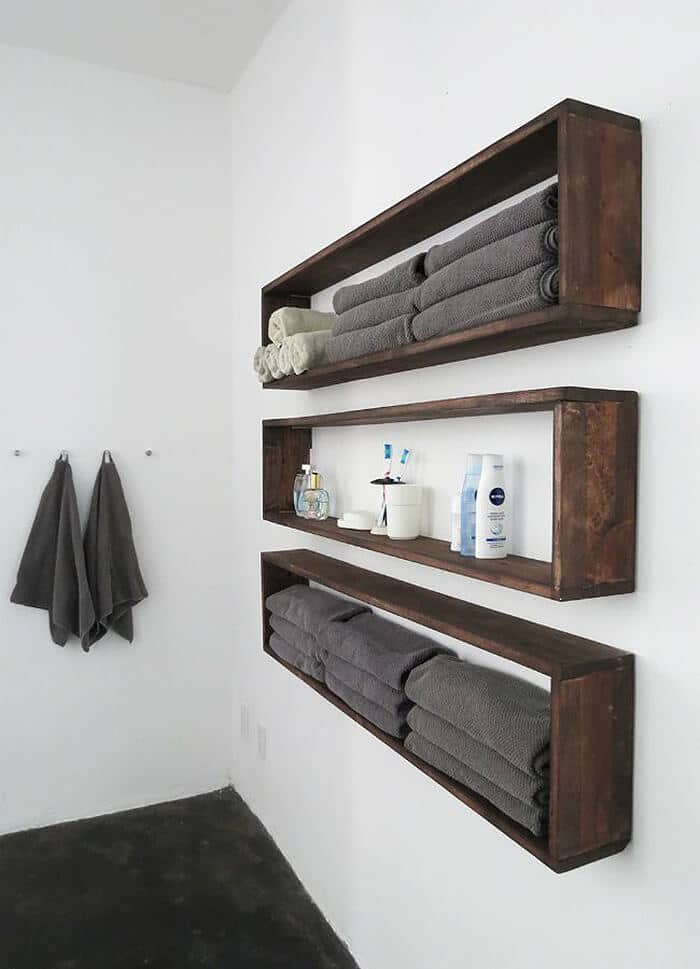 20+ Ideas Creativas para Hacer Estantes Colgantes para Cuarto Baño