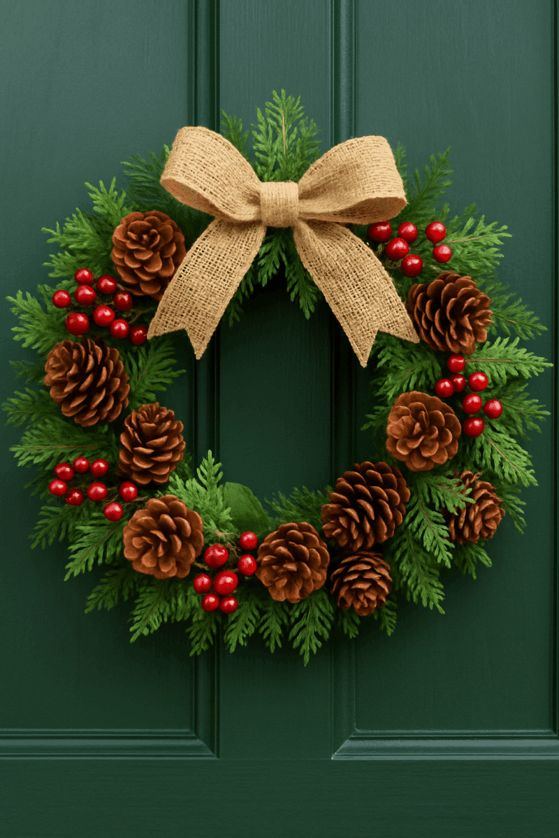 ideas guirnalda navidena con pinas 1