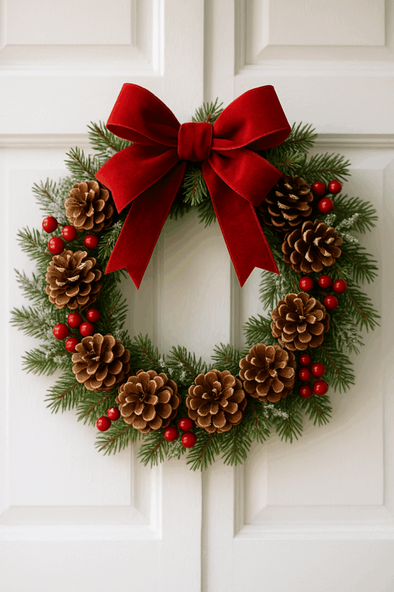 ideas guirnalda navidena con pinas 3