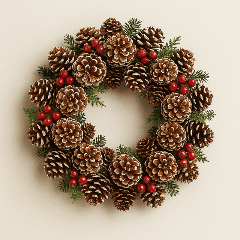 ideas guirnalda navidena con pinas 5