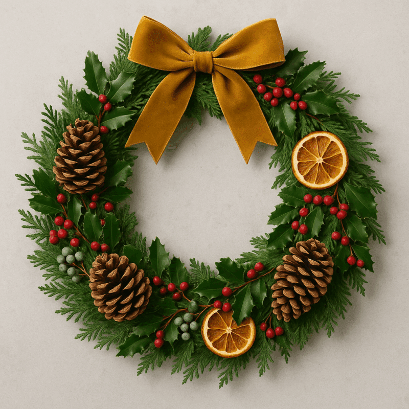 ideas guirnalda navidena con pinas 6