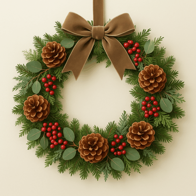 ideas guirnalda navidena con pinas 8