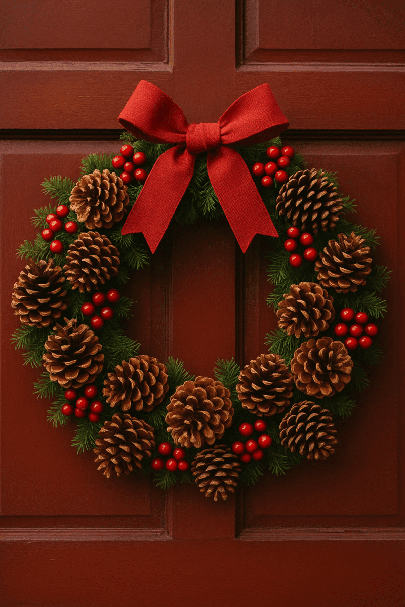 ideas guirnalda navidena con pinas